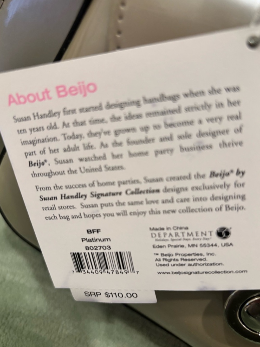 Early 2000s Beijo kisslock taupe - Picture 4 of 4